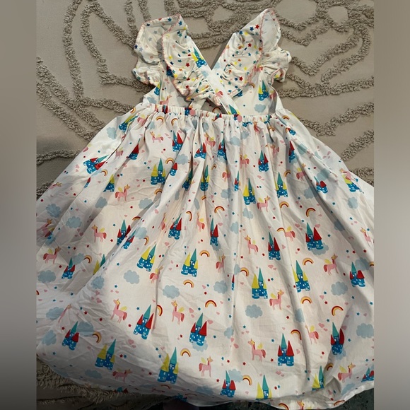 Wildflower girls unicorn and castle sundress, size 4 - Picture 2 of 5